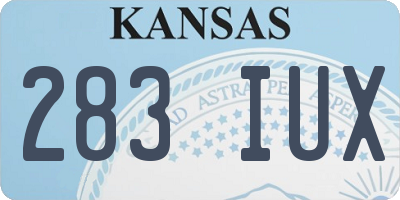 KS license plate 283IUX