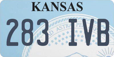 KS license plate 283IVB