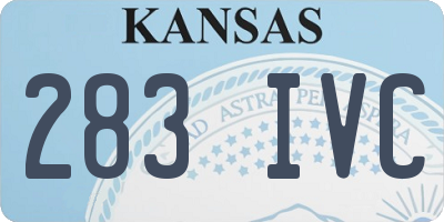 KS license plate 283IVC