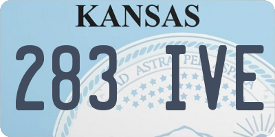 KS license plate 283IVE