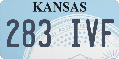 KS license plate 283IVF