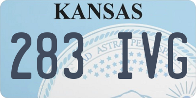 KS license plate 283IVG