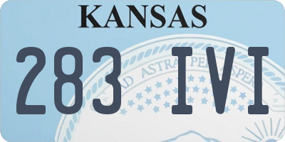 KS license plate 283IVI