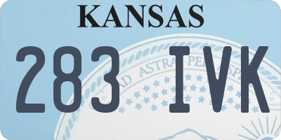 KS license plate 283IVK