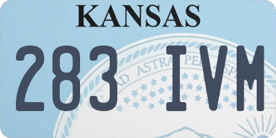 KS license plate 283IVM