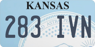 KS license plate 283IVN