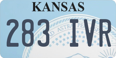 KS license plate 283IVR