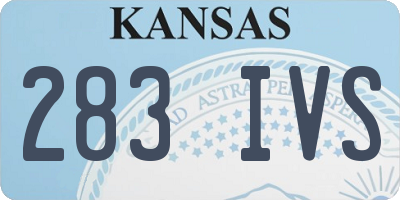 KS license plate 283IVS