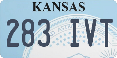 KS license plate 283IVT