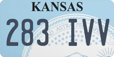 KS license plate 283IVV