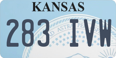 KS license plate 283IVW