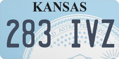 KS license plate 283IVZ
