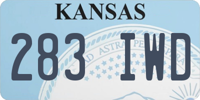 KS license plate 283IWD