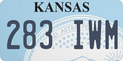 KS license plate 283IWM
