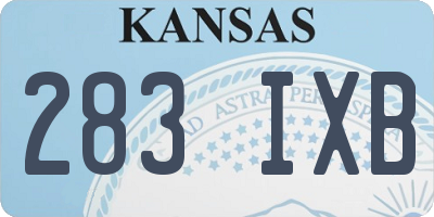 KS license plate 283IXB