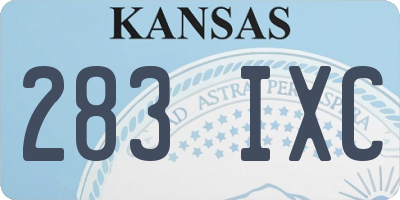 KS license plate 283IXC