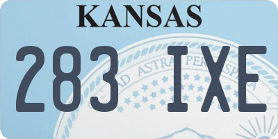 KS license plate 283IXE