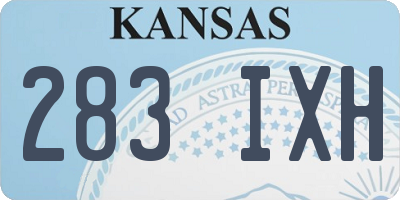 KS license plate 283IXH