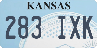 KS license plate 283IXK