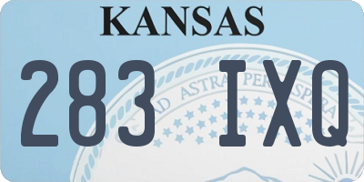 KS license plate 283IXQ