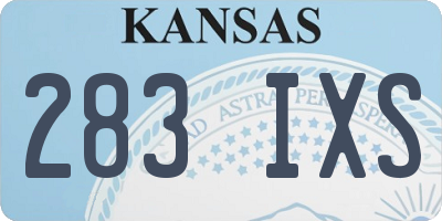 KS license plate 283IXS