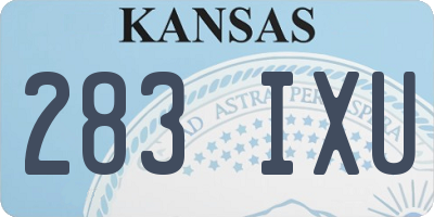 KS license plate 283IXU