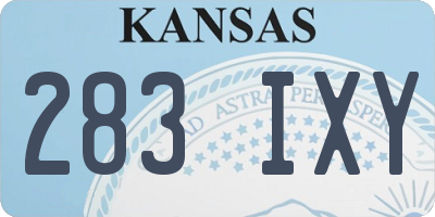 KS license plate 283IXY
