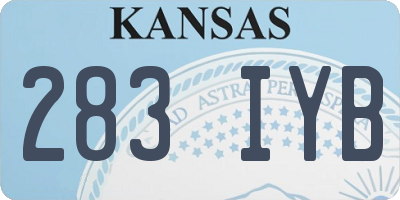 KS license plate 283IYB
