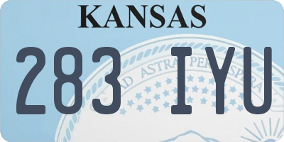 KS license plate 283IYU