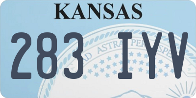 KS license plate 283IYV