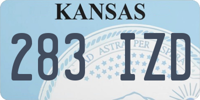 KS license plate 283IZD