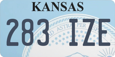 KS license plate 283IZE