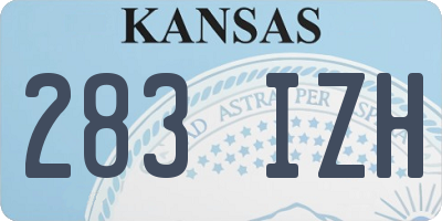 KS license plate 283IZH