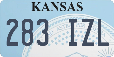 KS license plate 283IZL