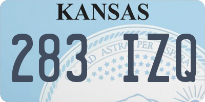 KS license plate 283IZQ