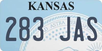 KS license plate 283JAS