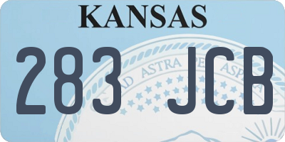KS license plate 283JCB