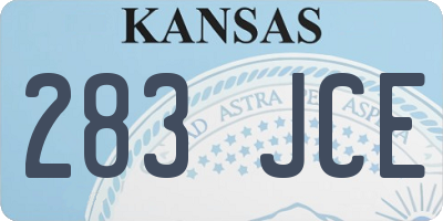 KS license plate 283JCE