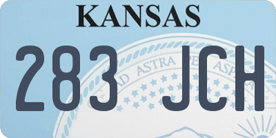 KS license plate 283JCH