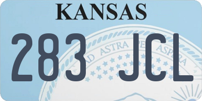 KS license plate 283JCL