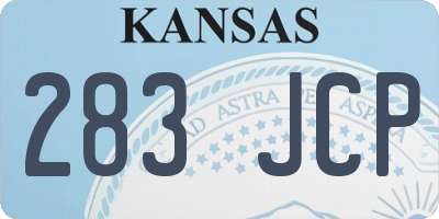 KS license plate 283JCP