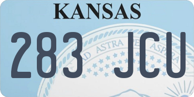 KS license plate 283JCU