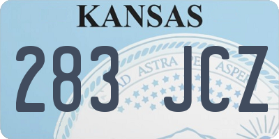 KS license plate 283JCZ