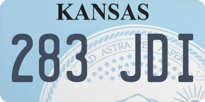 KS license plate 283JDI