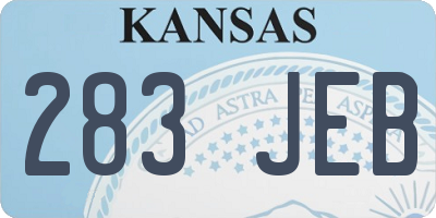 KS license plate 283JEB