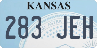 KS license plate 283JEH