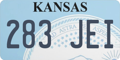 KS license plate 283JEI