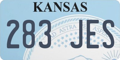 KS license plate 283JES