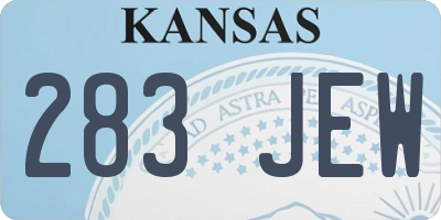 KS license plate 283JEW