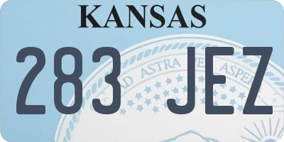 KS license plate 283JEZ